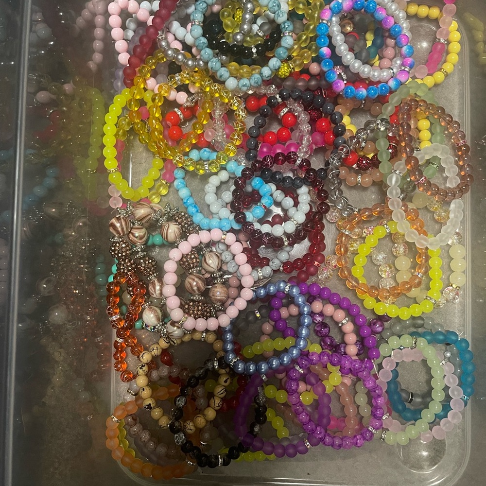 Colorful Beaded Bracelets Set